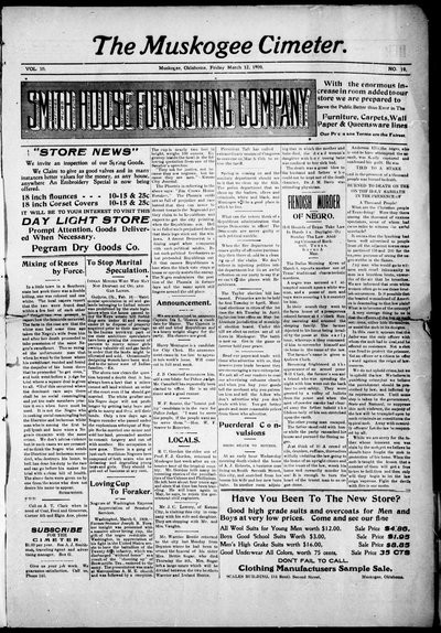Muskogee Cimeter, Mar 12, 1909