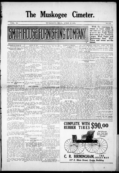 Muskogee Cimeter, Apr 23, 1909