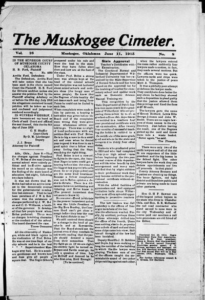 Muskogee Cimeter, Jun 12, 1915