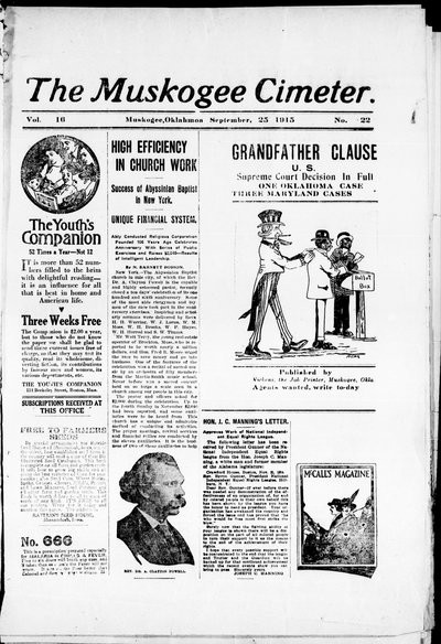 Muskogee Cimeter, Sep 25, 1915