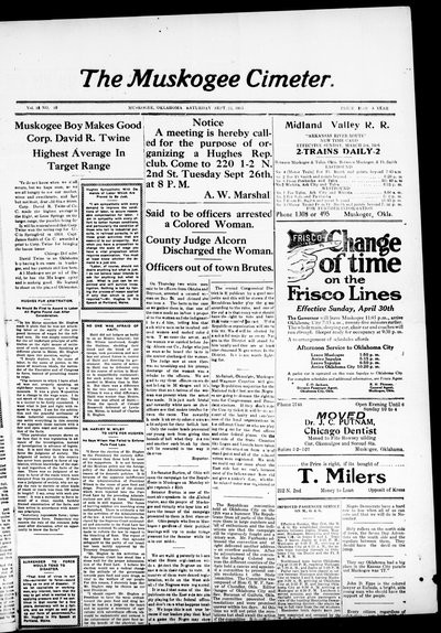 Muskogee Cimeter, Sep 23, 1916