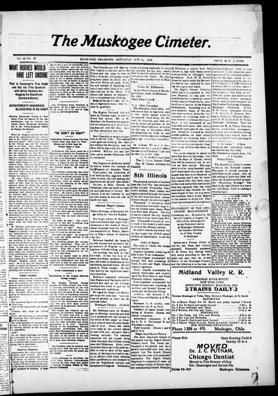 Muskogee Cimeter, Oct 14, 1916