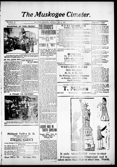 Muskogee Cimeter, Nov 18, 1916