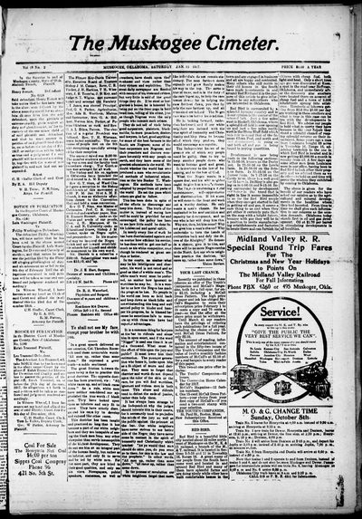 Muskogee Cimeter, Jan 13, 1917
