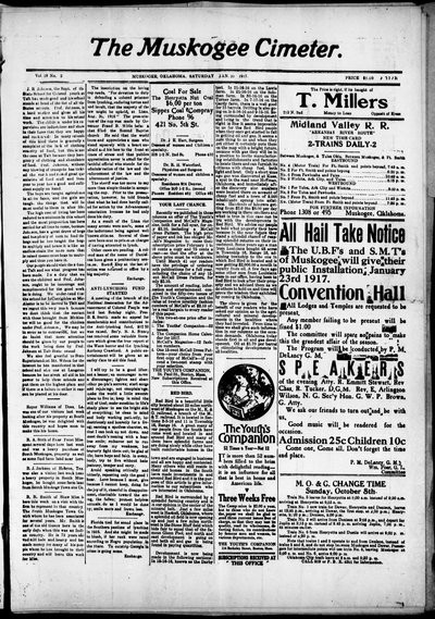 Muskogee Cimeter, Jan 20, 1917