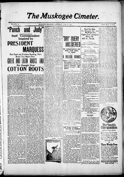 Muskogee Cimeter, Jan 27, 1917