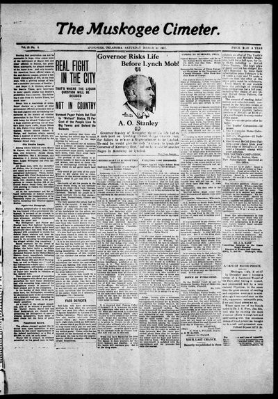 Muskogee Cimeter, Mar 10, 1917