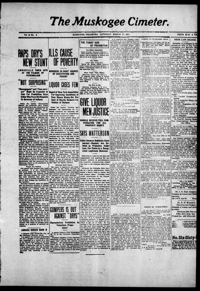 Muskogee Cimeter, Mar 17, 1917