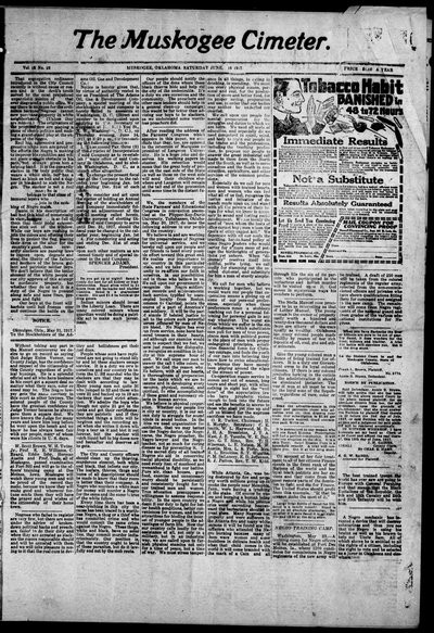 Muskogee Cimeter, Jun 16, 1917