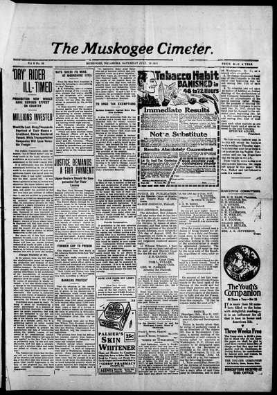 Muskogee Cimeter, Jul 28, 1917