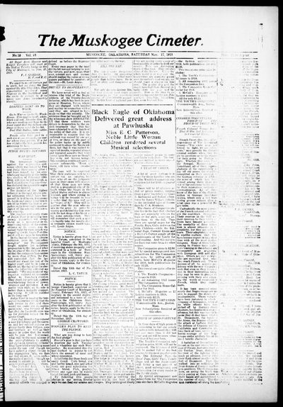 Muskogee Cimeter, Nov 17, 1917