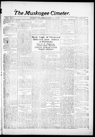 Muskogee Cimeter, Nov 24, 1917