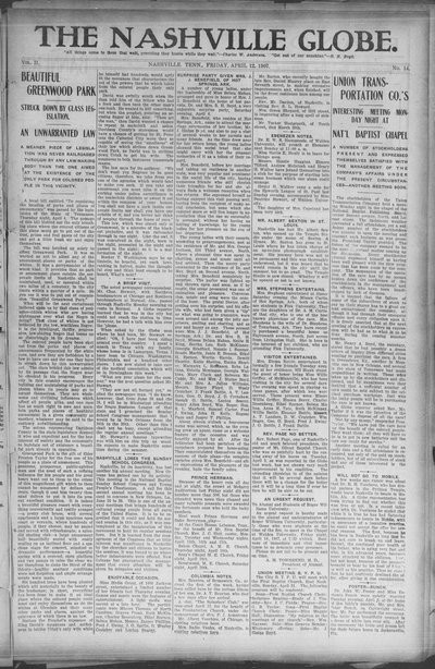 Nashville Globe, Apr 12, 1907