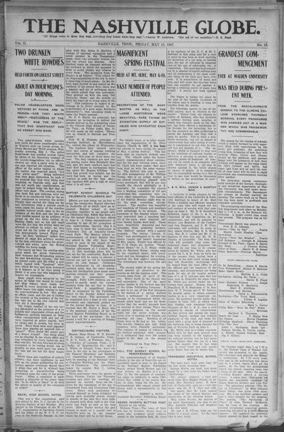Nashville Globe, May 10, 1907