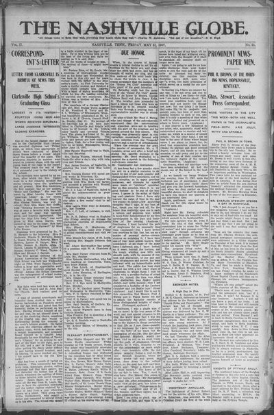 Nashville Globe, May 31, 1907