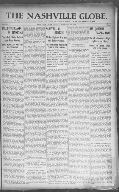 Nashville Globe, Feb 14, 1908