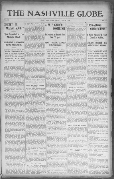 Nashville Globe, May 8, 1908