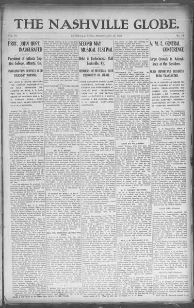 Nashville Globe, May 15, 1908
