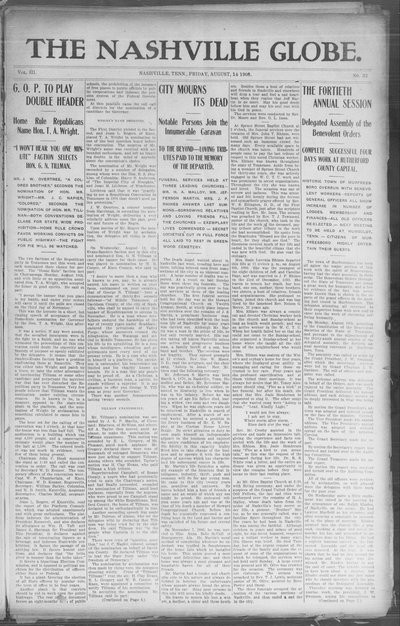 Nashville Globe, Aug 14, 1908
