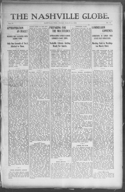 Nashville Globe, Mar 26, 1909