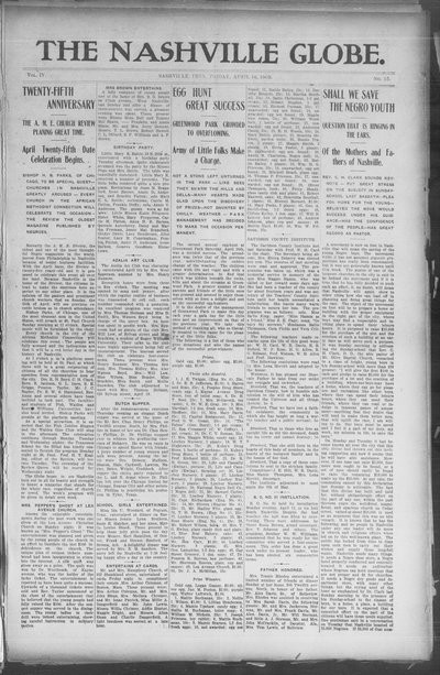 Nashville Globe, Apr 16, 1909