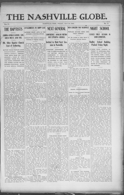 Nashville Globe, May 28, 1909