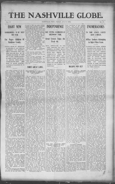 Nashville Globe, Jul 9, 1909