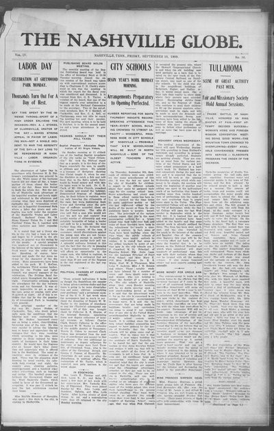 Nashville Globe, Sep 10, 1909