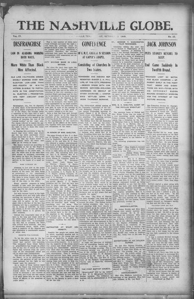 Nashville Globe, Oct 22, 1909