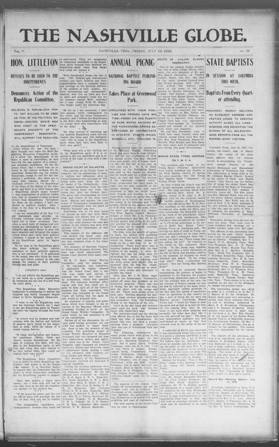 Nashville Globe, Jul 22, 1910