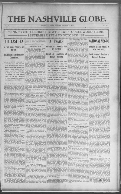 Nashville Globe, Aug 19, 1910