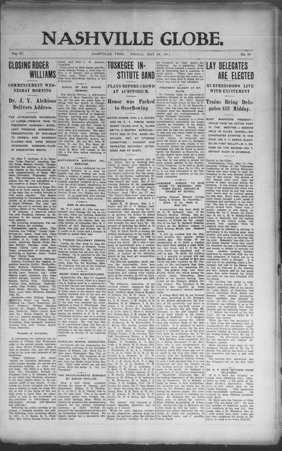 Nashville Globe, May 19, 1911