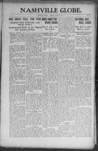 Nashville Globe, May 26, 1911