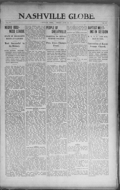 Nashville Globe, Jun 30, 1911