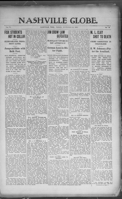 Nashville Globe, Nov 10, 1911