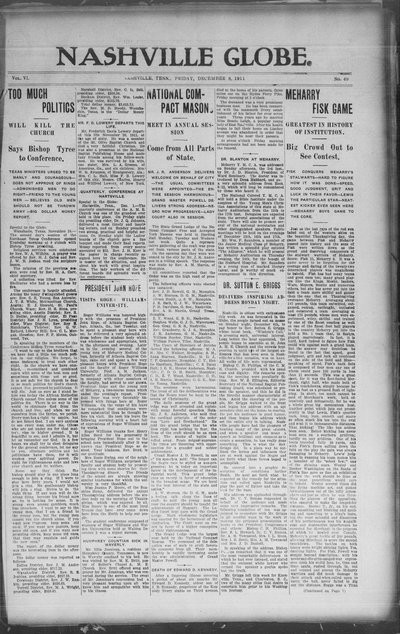 Nashville Globe, Dec 8, 1911