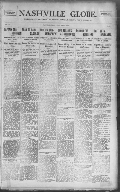 Nashville Globe, May 17, 1912