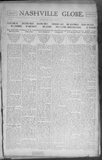 Nashville Globe, Aug 30, 1912
