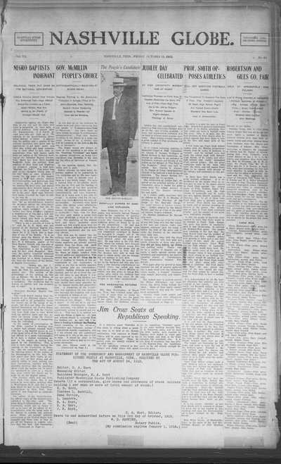 Nashville Globe, Oct 11, 1912