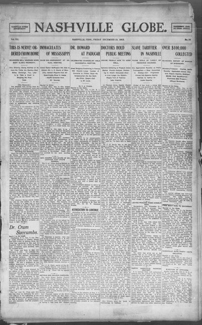 Nashville Globe, Dec 13, 1912