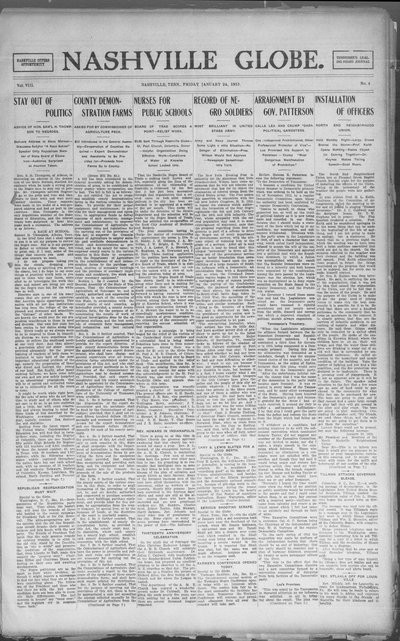 Nashville Globe, Jan 24, 1913