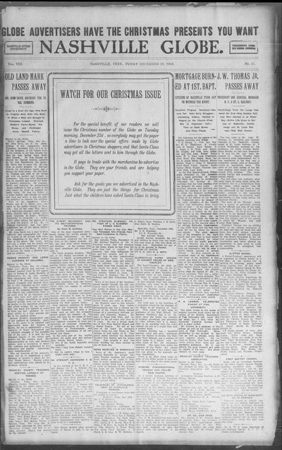 Nashville Globe, Dec 19, 1913