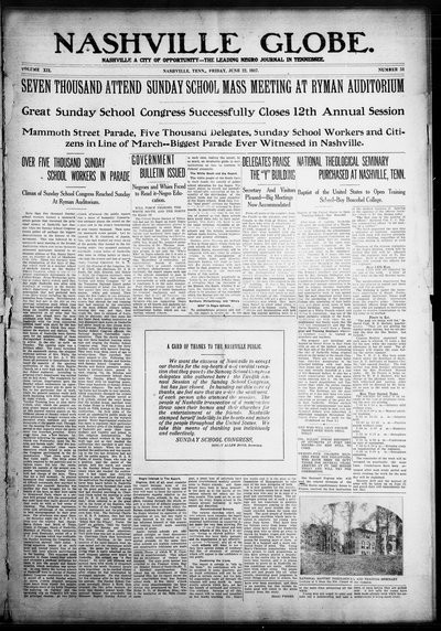 Nashville Globe, Jun 22, 1917