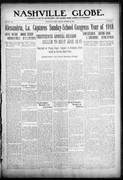 Nashville Globe, Oct 19, 1917
