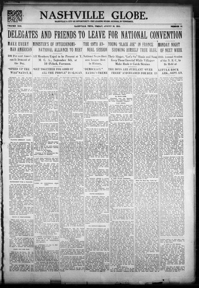 Nashville Globe, Aug 30, 1918