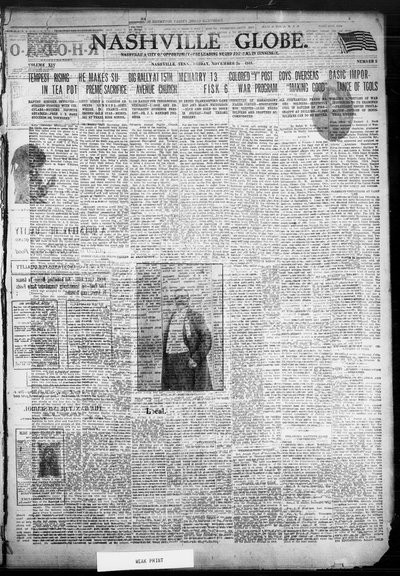 Nashville Globe, Nov 29, 1918
