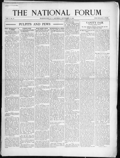 The National Forum, Sep 17, 1910