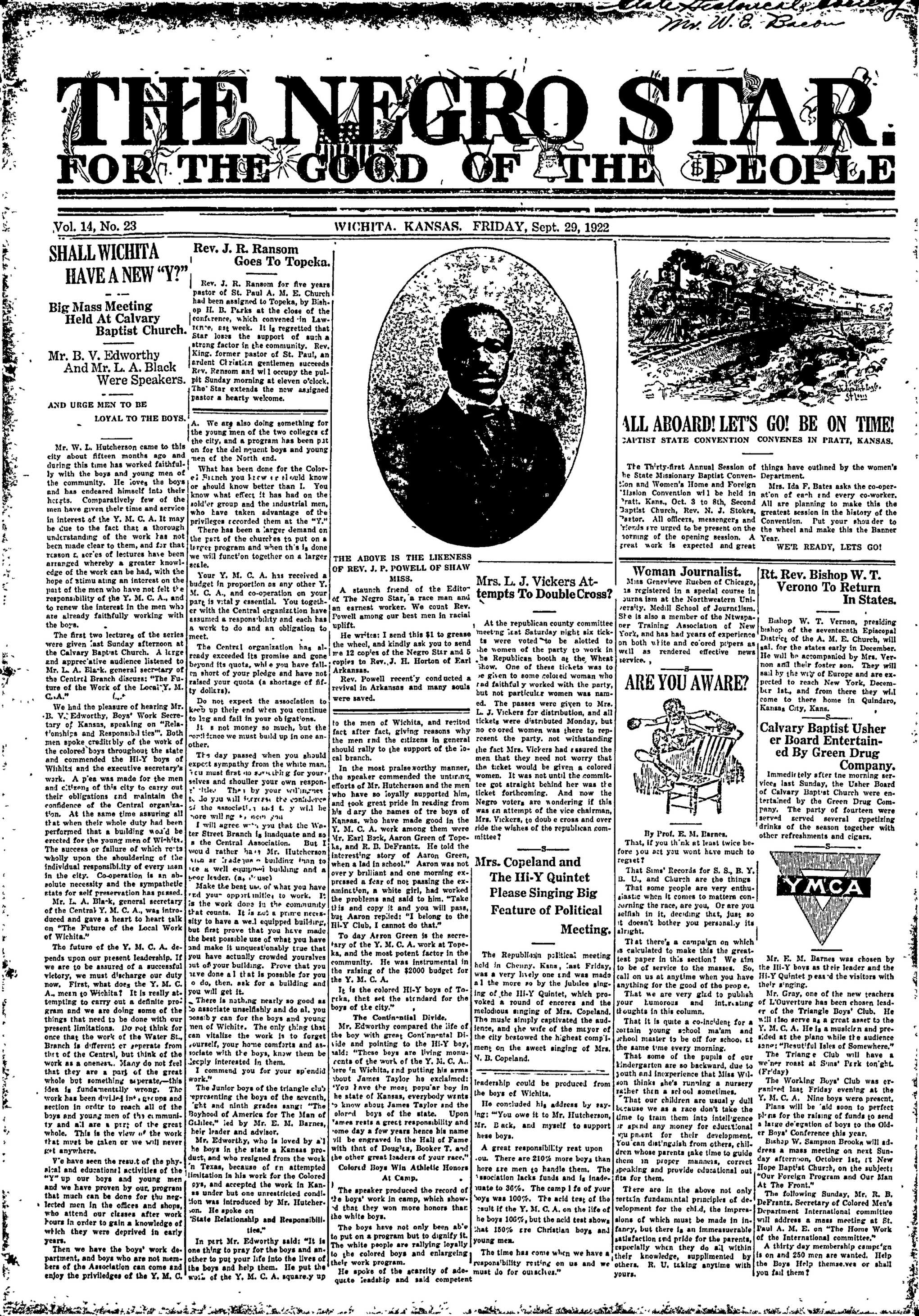 Negro Star, Sep 29, 1922
