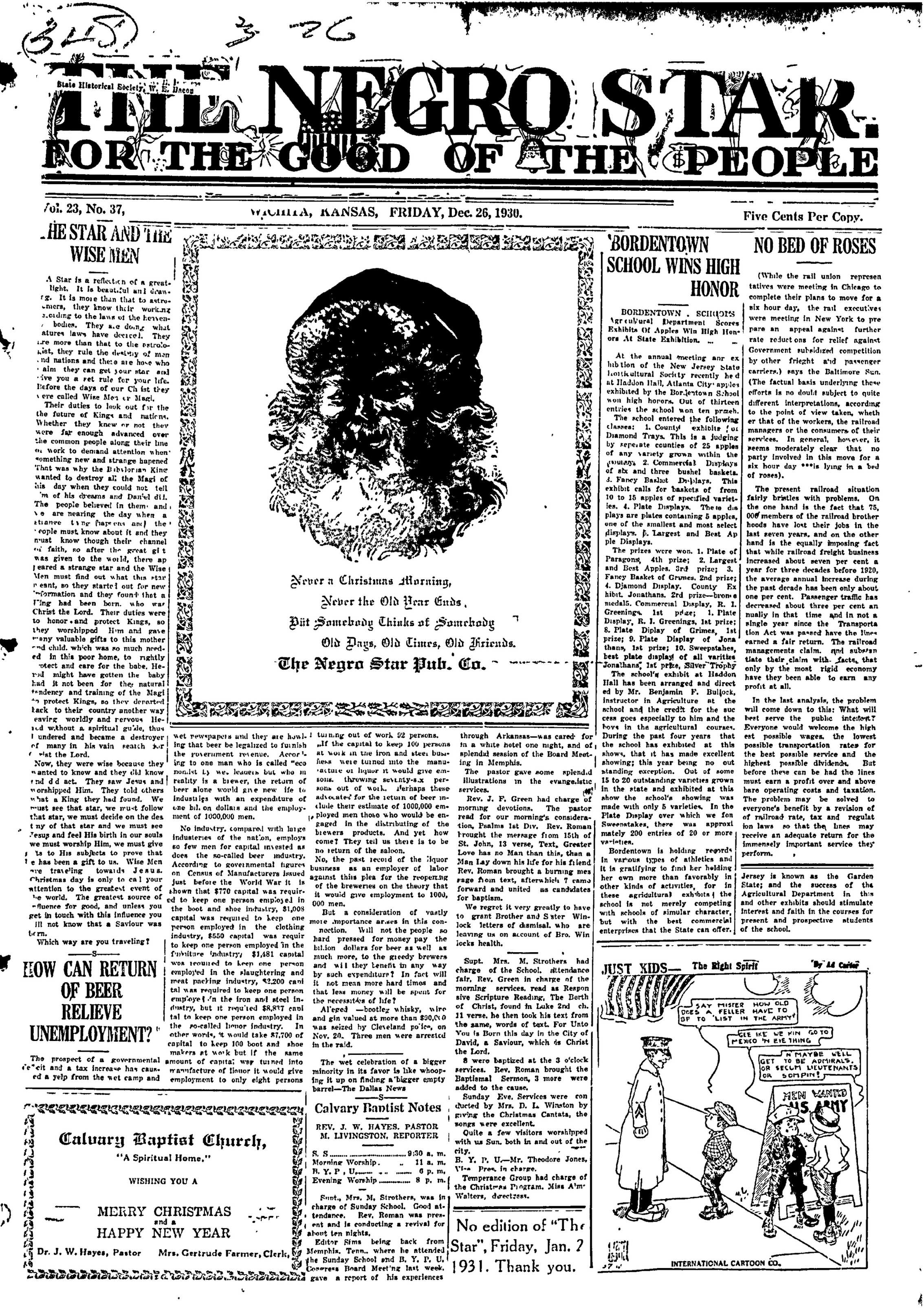 Negro Star, Dec 26, 1930