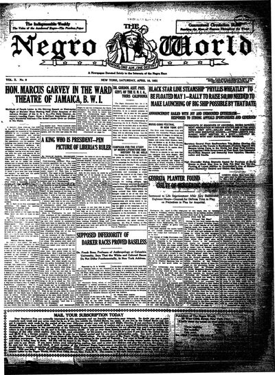 The Negro World, Apr 16, 1921